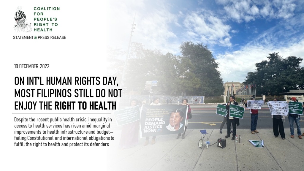 On International Human Rights Day, most Filipinos still do not enjoy a right to health